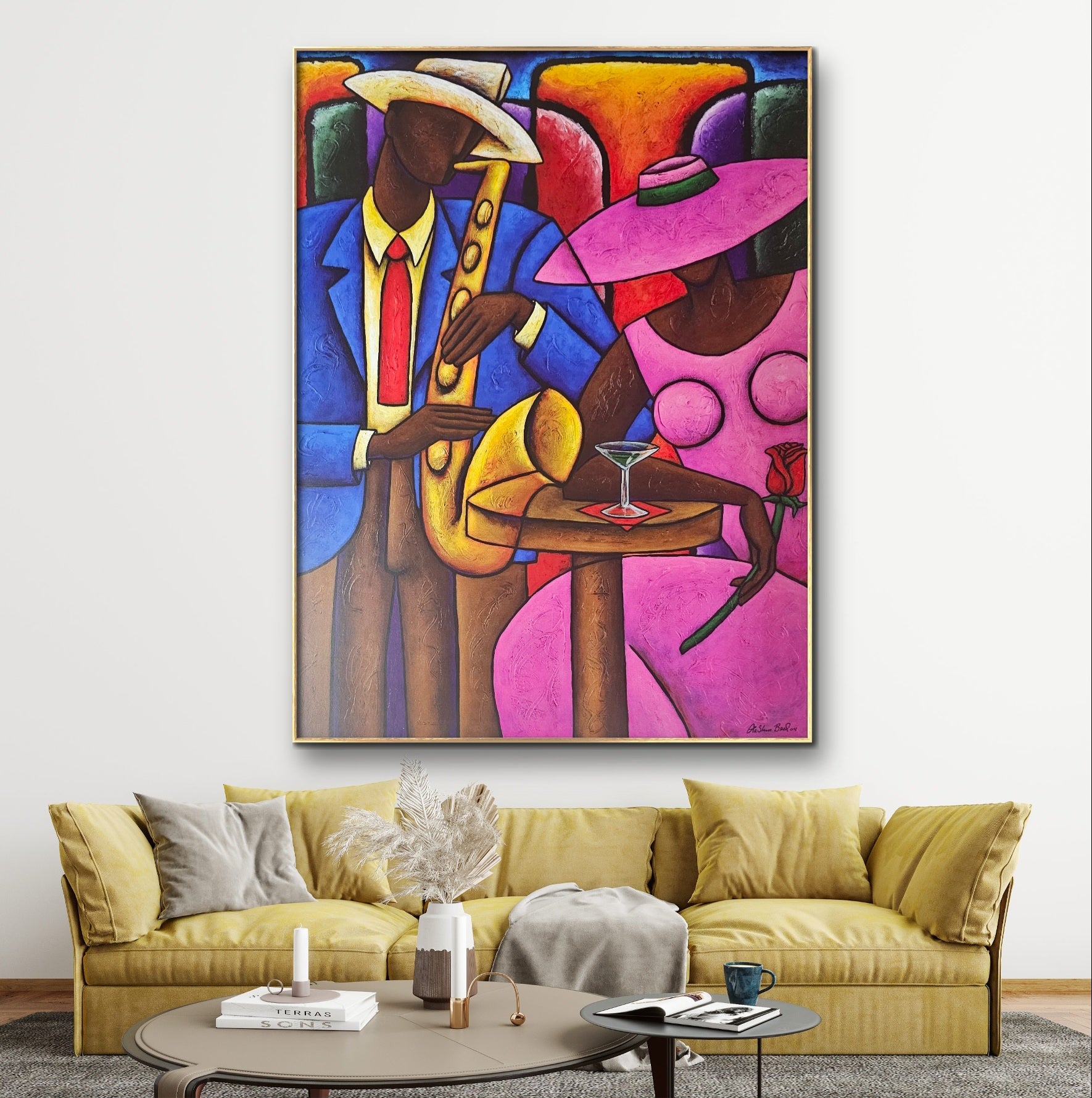 Martini Sax Giclee on Canvas