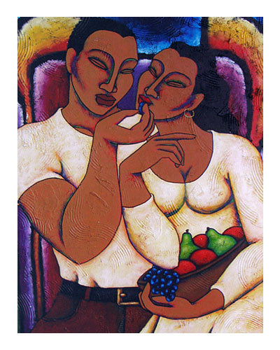 Sweet Love Acrylic Paint on Canvas Art Original - Lashunbeal.com